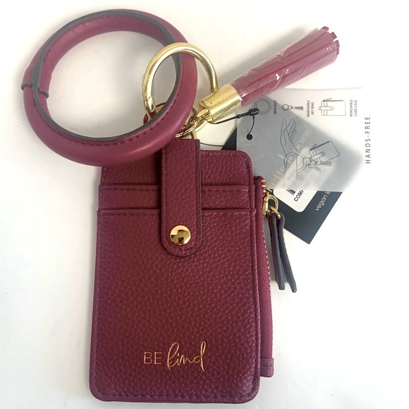 Nanette Lepore Accessories - 🌺NEW‼️NANETTE LEPORE HANDSFREE BRACELET WALLET CARDHOLDER KEYHOLDER BE KIND NWT